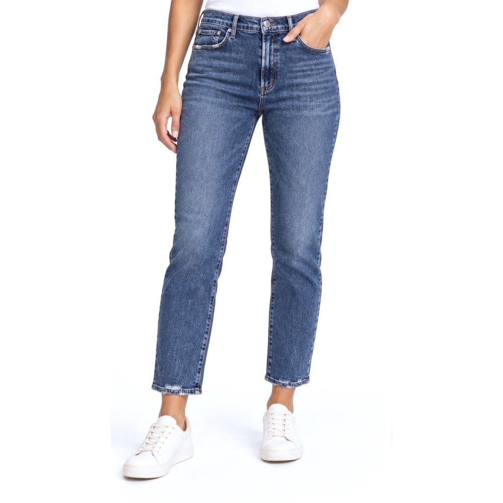 AGOLDE Toni Straight Ankle Jeans Womens Size 32 Blue Mid Rise Causal Minimalist